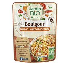 Boulgour Quinoa Poulet bio  à l’orientale