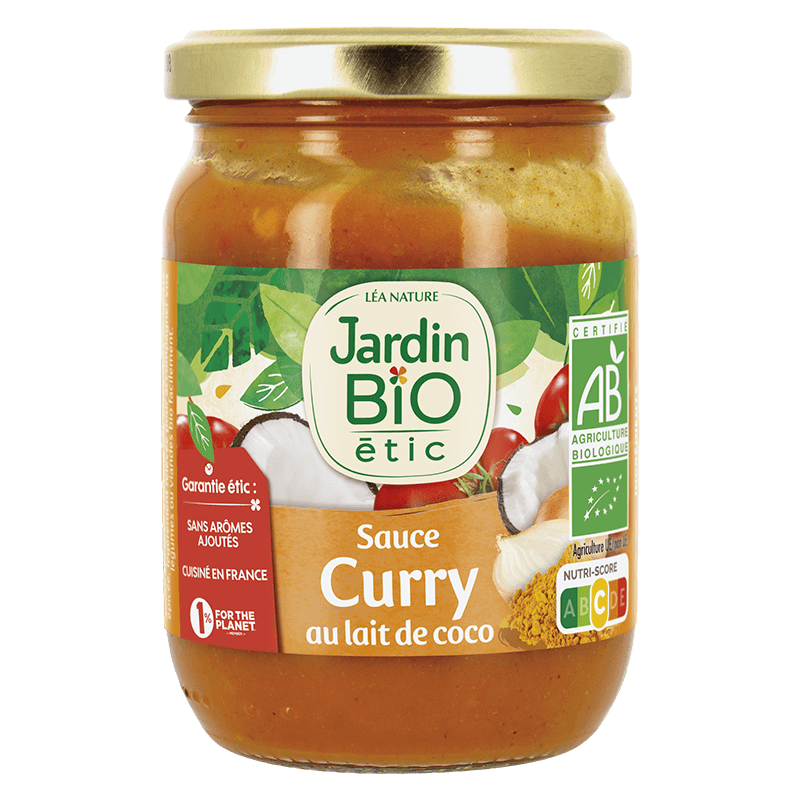 Sauce curry bio  au lait de coco