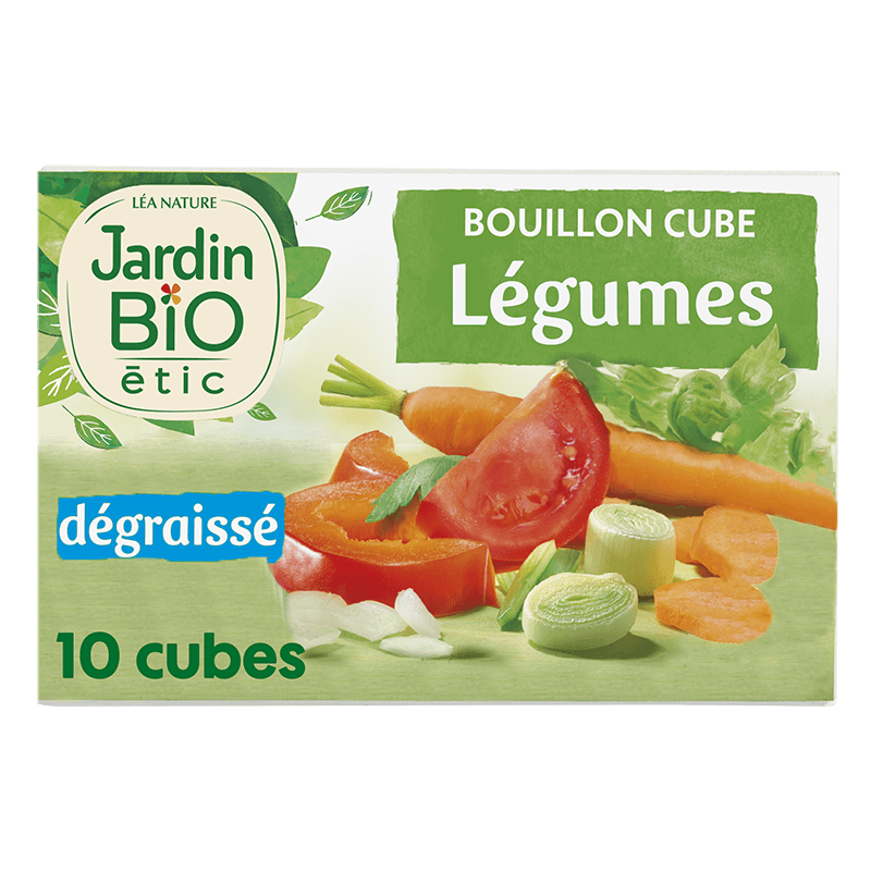 Bouillon cube légumes bio dégraissé